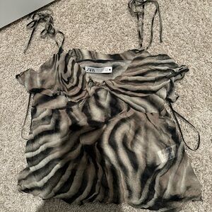 Zara zebra sleeveless top